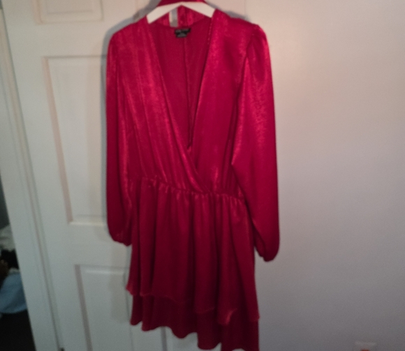 City Chic Dresses & Skirts - City Chic Vibrant Red V-Neck Dress